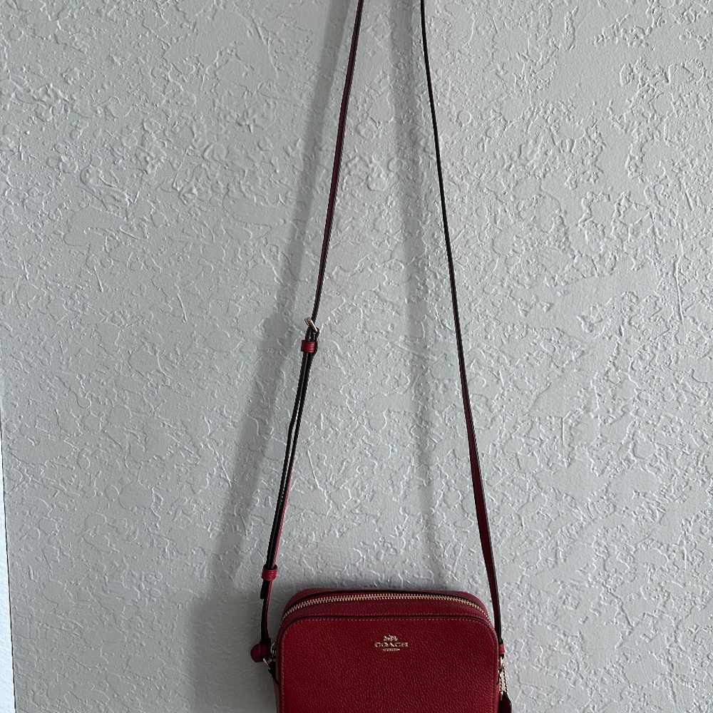 Coach Pebble Leather Crossbody Mini Camera Bag